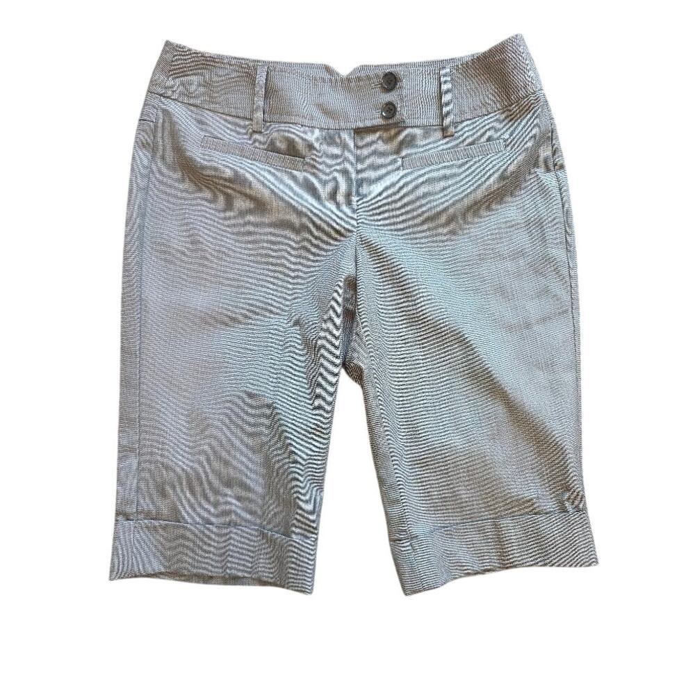 Tracy Evans Limited Womens 1 Tall Gray Bermuda Dress Shorts